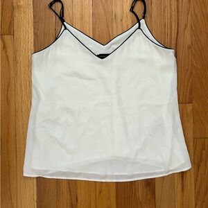 Banana Republic White Cami With Black Trim Size XS
